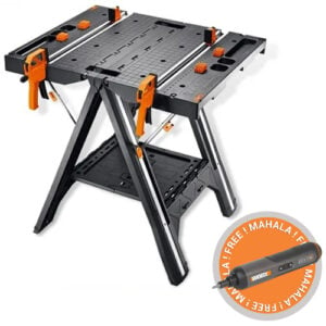 Worx Pegasus Multi-Function Work Table & Sawhorse + FREE 3.6V Portable USB Mini Screwdriver Kit