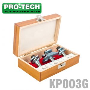 Pro-Tech 3Pc Mini Rail & Stile Roman Ogee Set 1/2″ Shank in Wooden Box (KP003G)